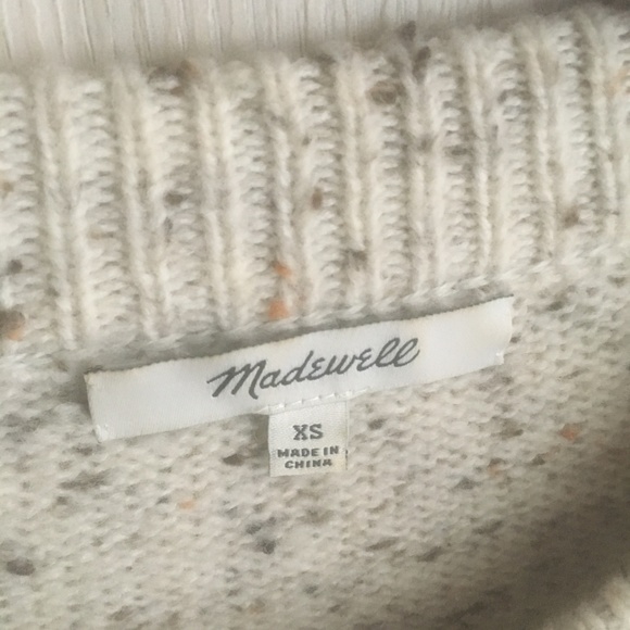 Madewell Wool Heather Sweater Dress button arms - Picture 3 of 7